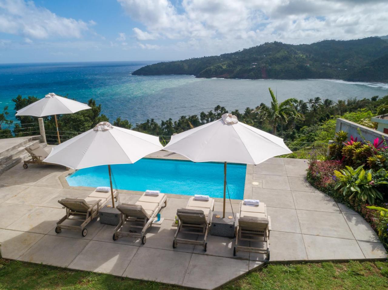 Pagua Bay House - Oceanfront Cabana'S Marigot Eksteriør bilde