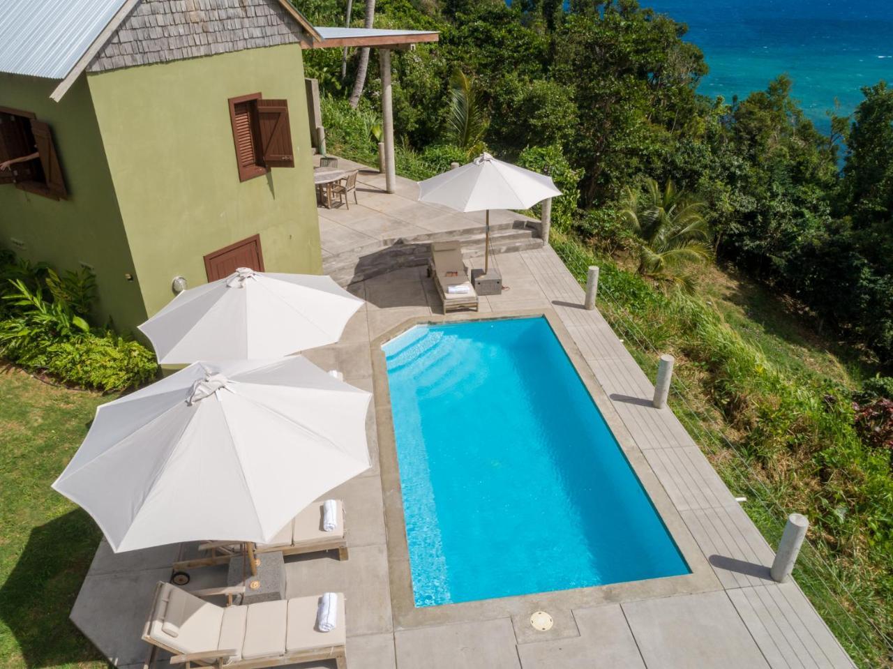 Pagua Bay House - Oceanfront Cabana'S Marigot Eksteriør bilde